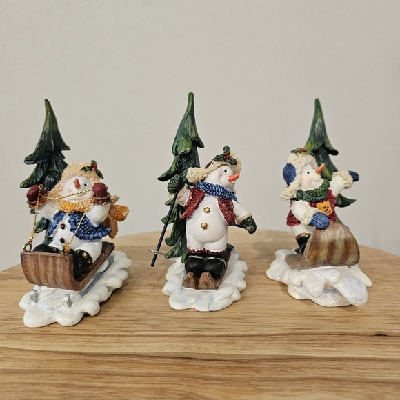 Home Interiors Holiday Home Interior 3 Christmas Snowmen Sleighing